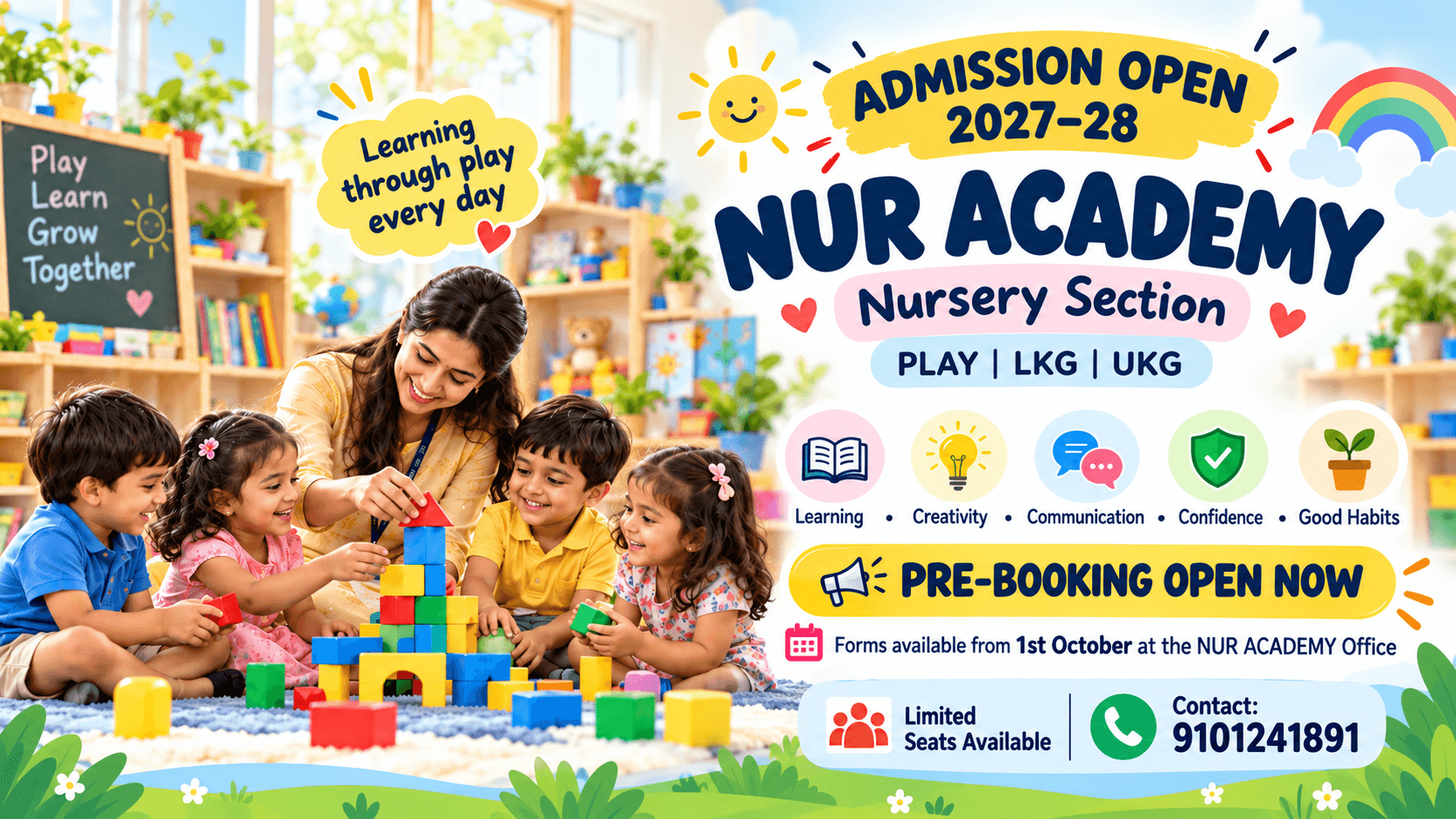 NUR Academy admission open banner 2