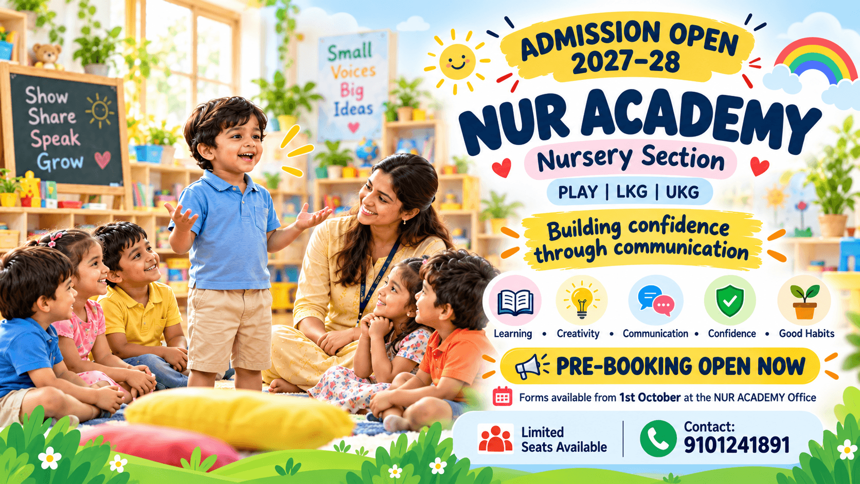NUR Academy admission open banner 3